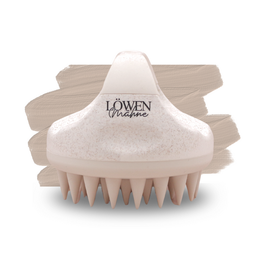 Lions Paw Massagebürste von Löwenmähne – Vorderansicht der Kopfhautbürste für gesunde Haare