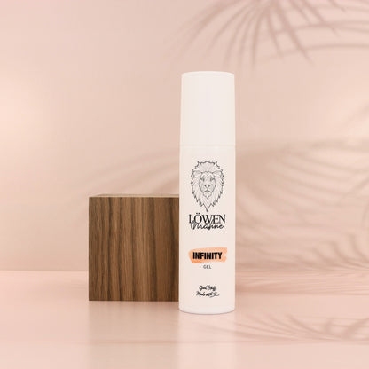 Löwenmähne Produkt Foto Infinity Gel Hintergrund Palmen