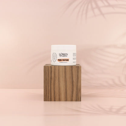Löwenmähne Produkt Foto Pure Texture Powder Paste Hintergrund Palmen